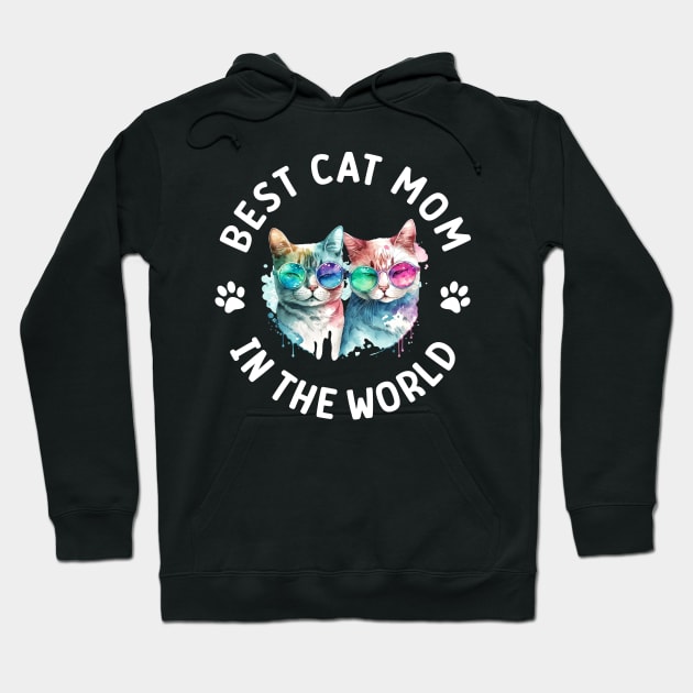 Best cat mom in the world Hoodie by Crazy.Prints.Store